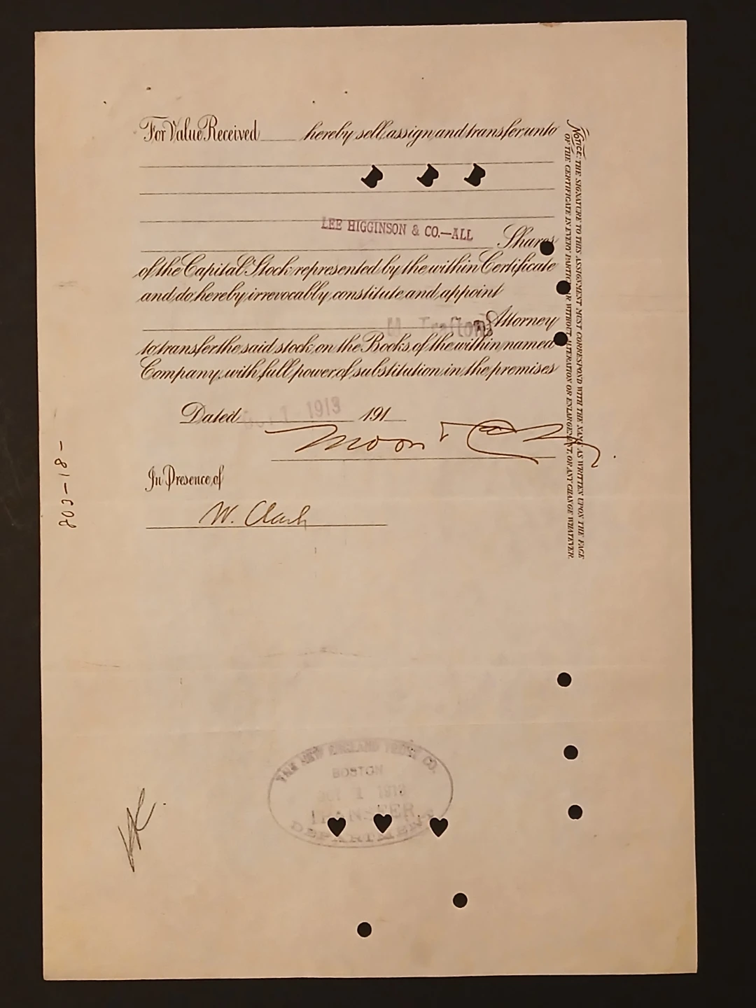 Old Pullman Railroad Stock Certificate Dated 1913 - photo 3