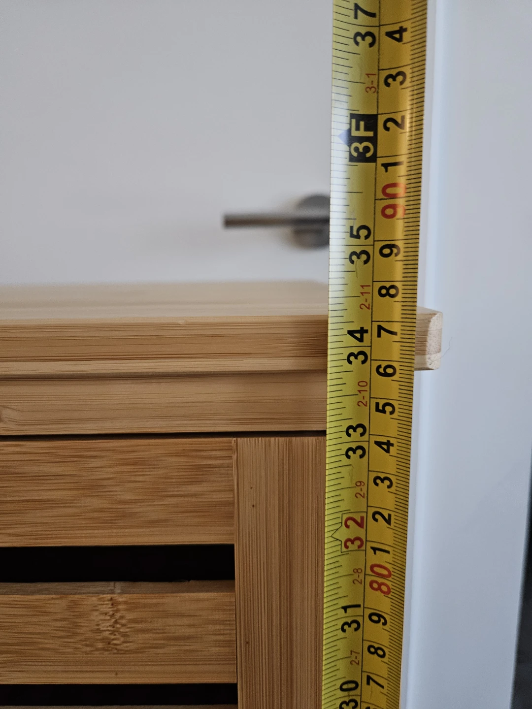 Bamboo Storage Cabinet with Door and Shelves - photo 5