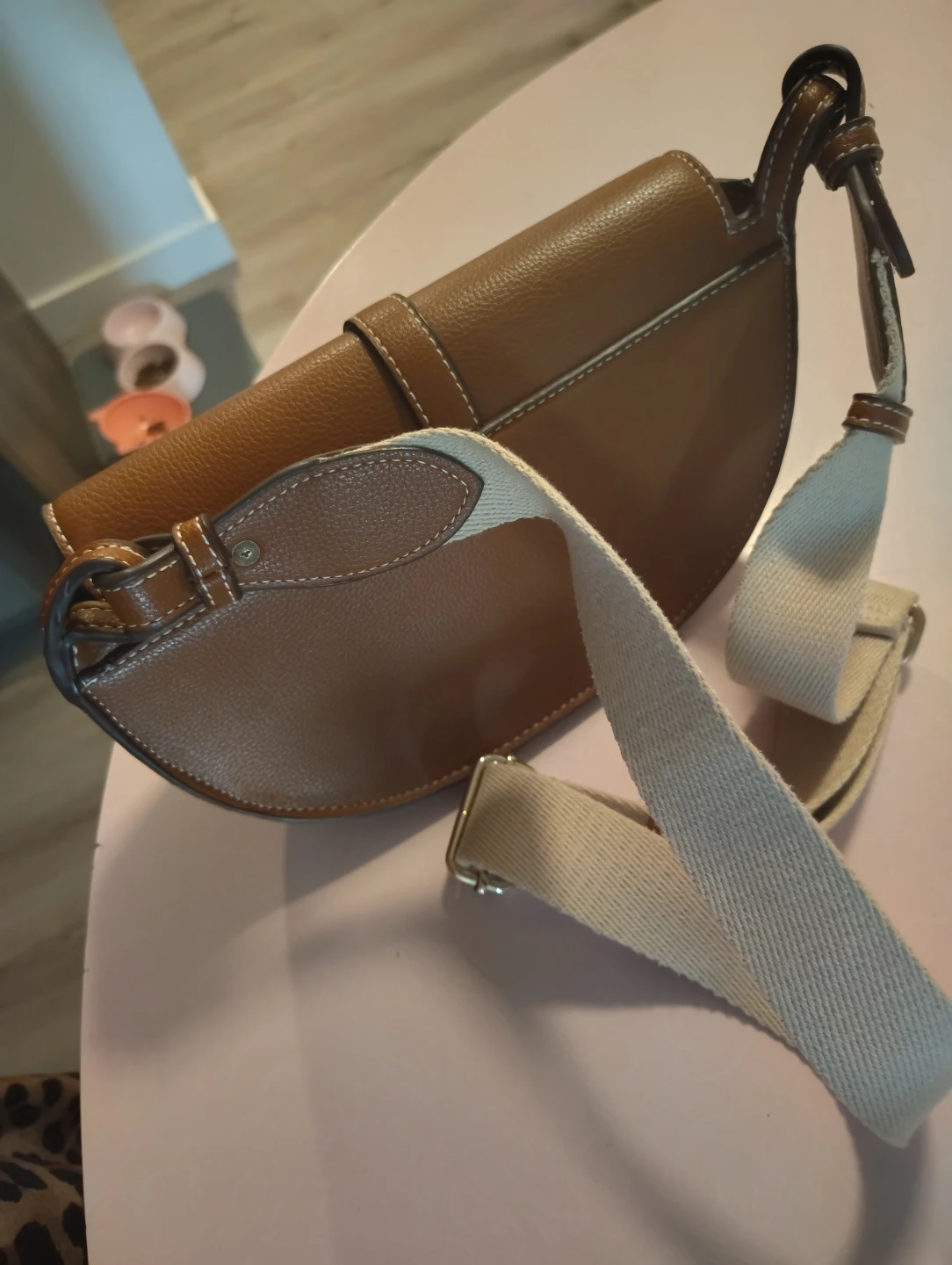 Zara Brown Leather Saddle Bag - photo 2