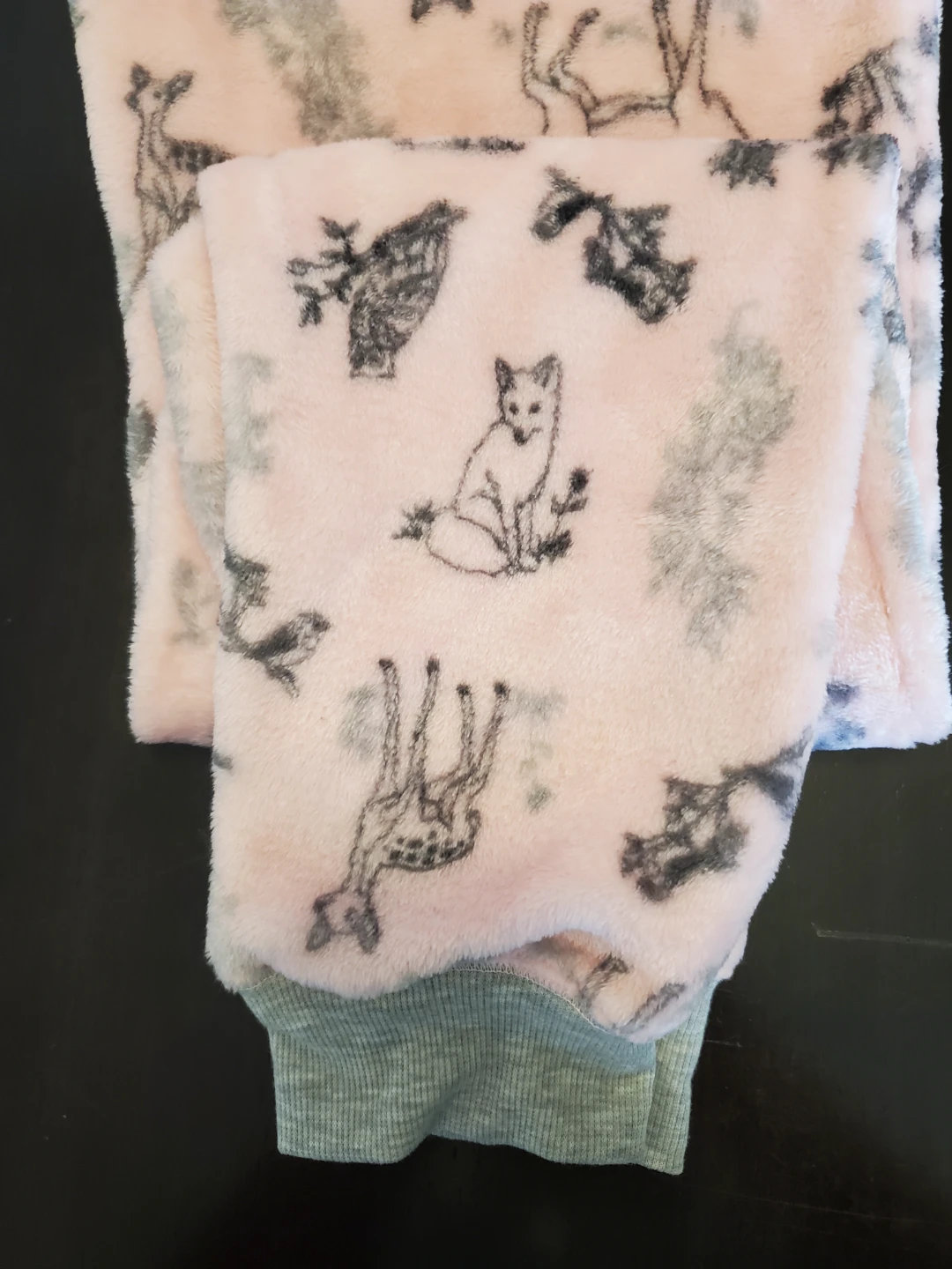Pink Woodland Animal Print Plush Pajama Pants...VGUC - photo 2