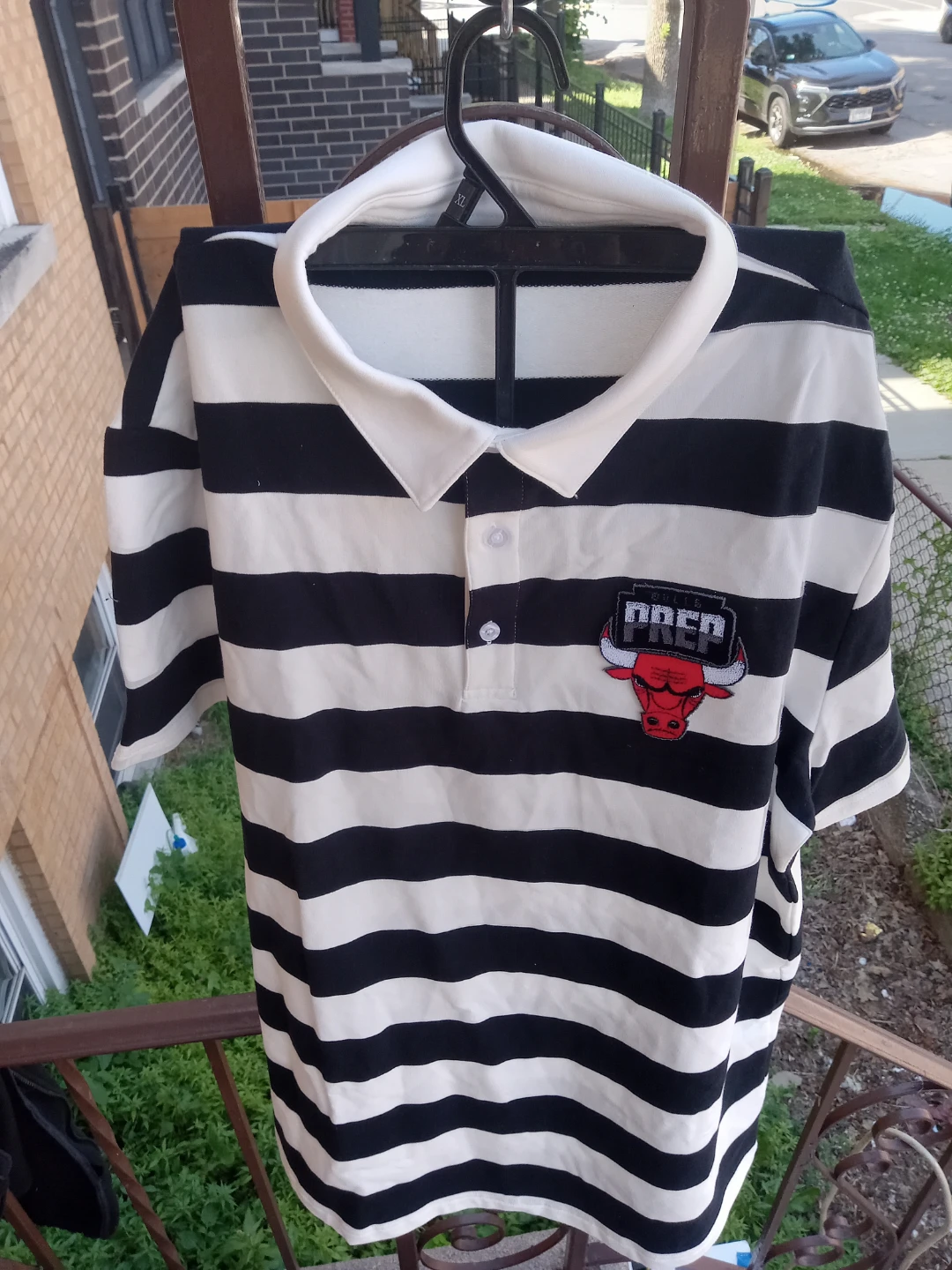 Prep Chicago Bulls Striped Rugby Shirt