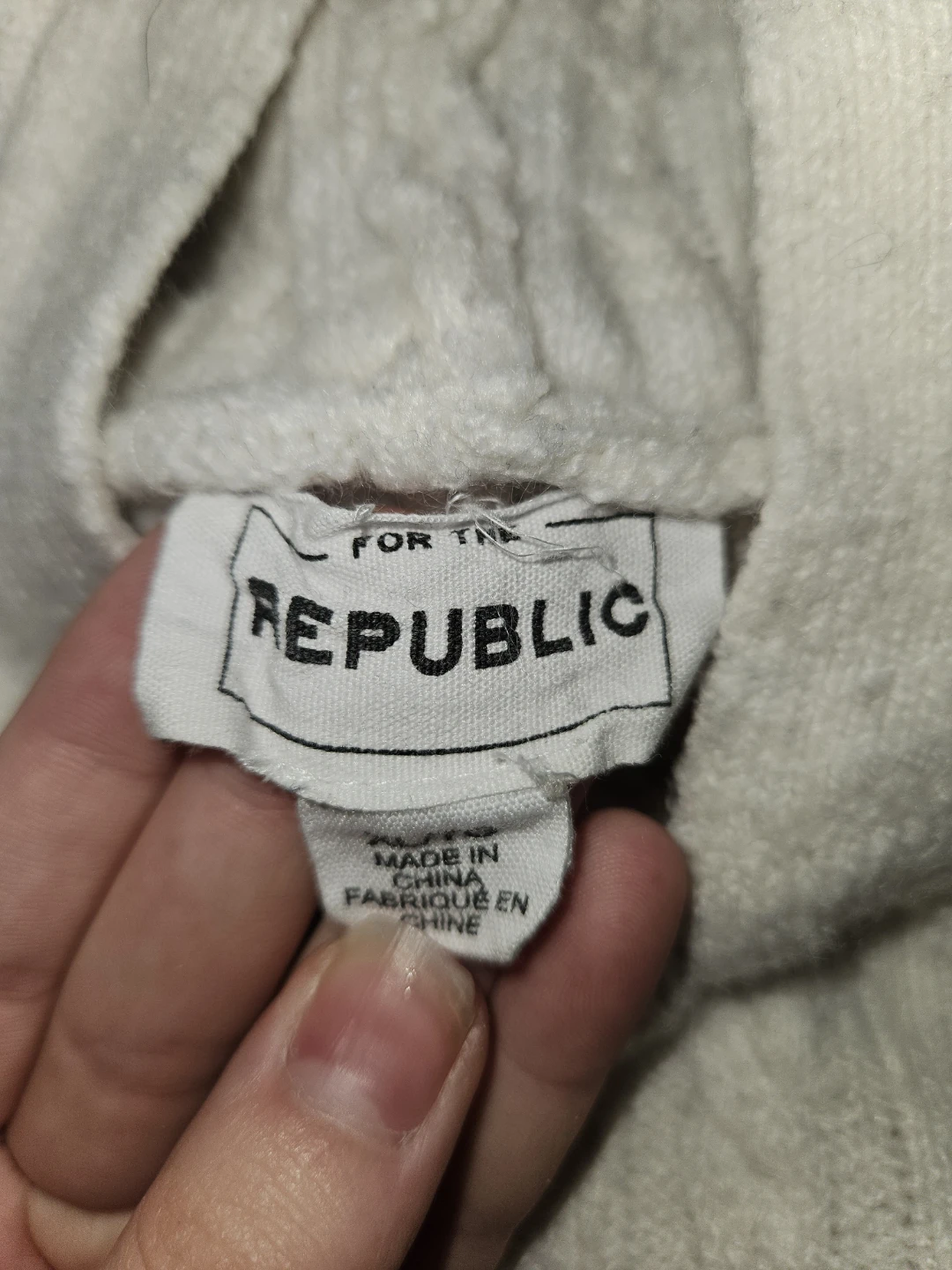 For The Republic Cream Knit Hoodie - photo 2