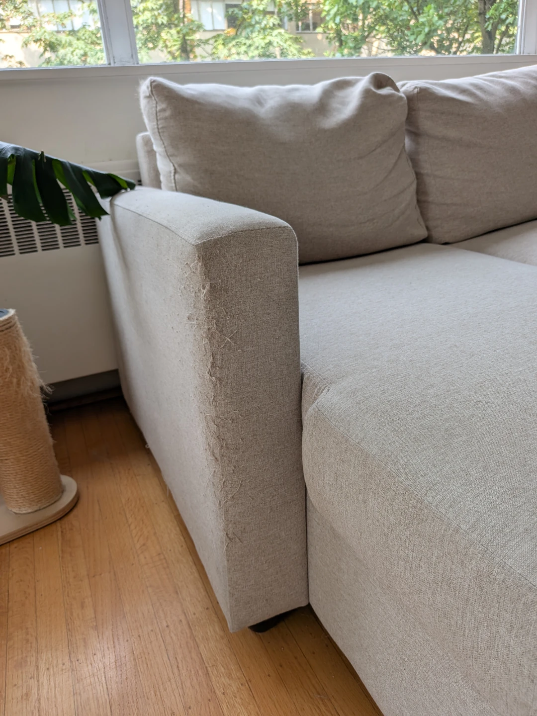 Light Beige Sectional Sofa Bed with Storage - photo 4