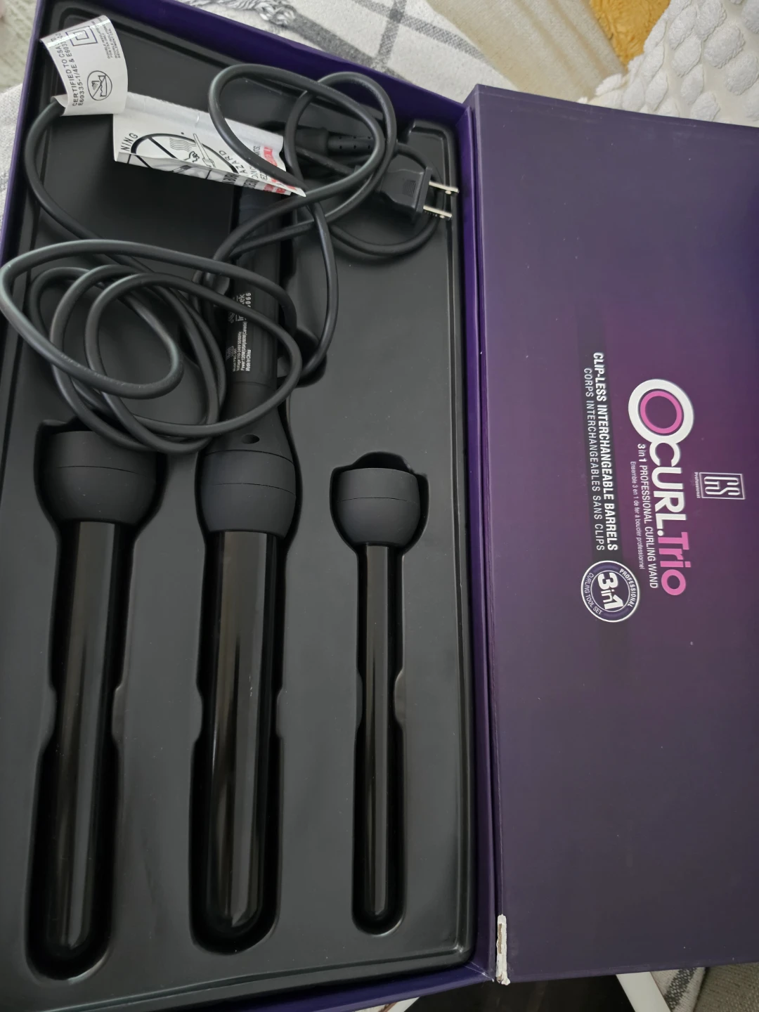 OCurl Trio 3-in-1 Professional Curling Wand Set