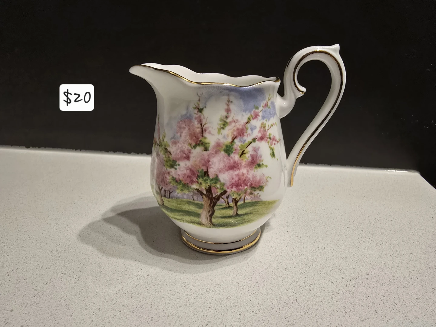 Vintage Floral Creamer Pitcher