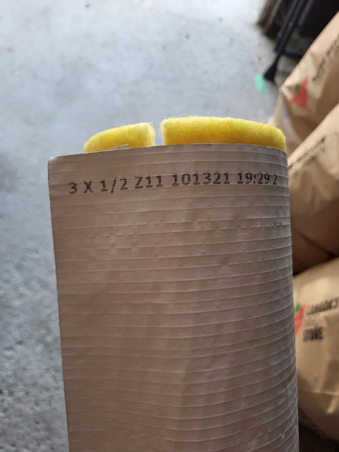 Free - 3.5in diameter pipe insulation - 3ft long