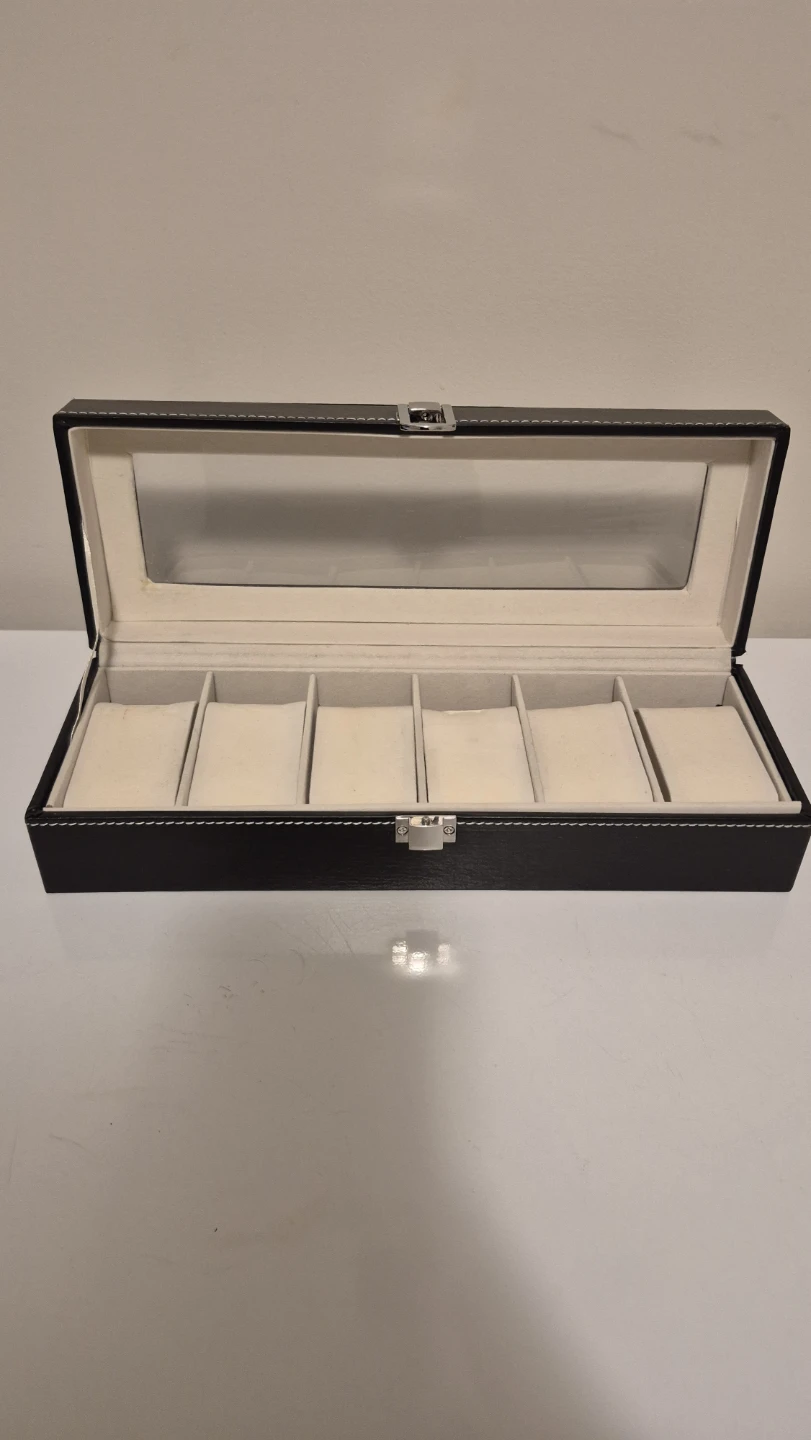 6-Slot Watch Box with Plastic Lid ⚽️ - photo 3
