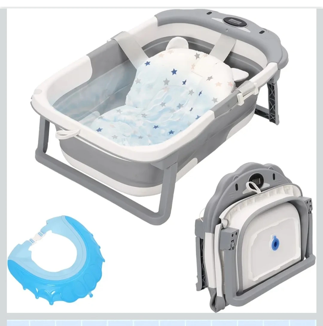 Foldable Baby Bathtub with Thermometer
