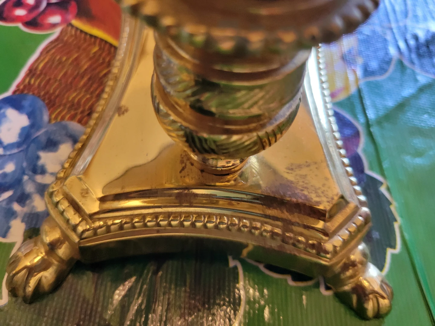 Vintage Brass 2-Light Bouillotte Candlestick Lamp - photo 5