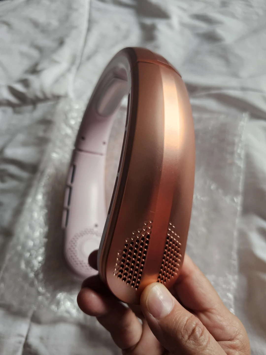 Pink Neck Fan with USB Charging Cable - photo 3