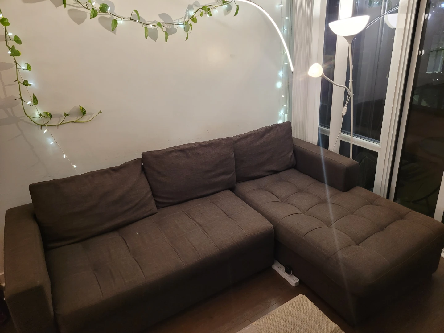 EQ3 Brown Sectional Sofa