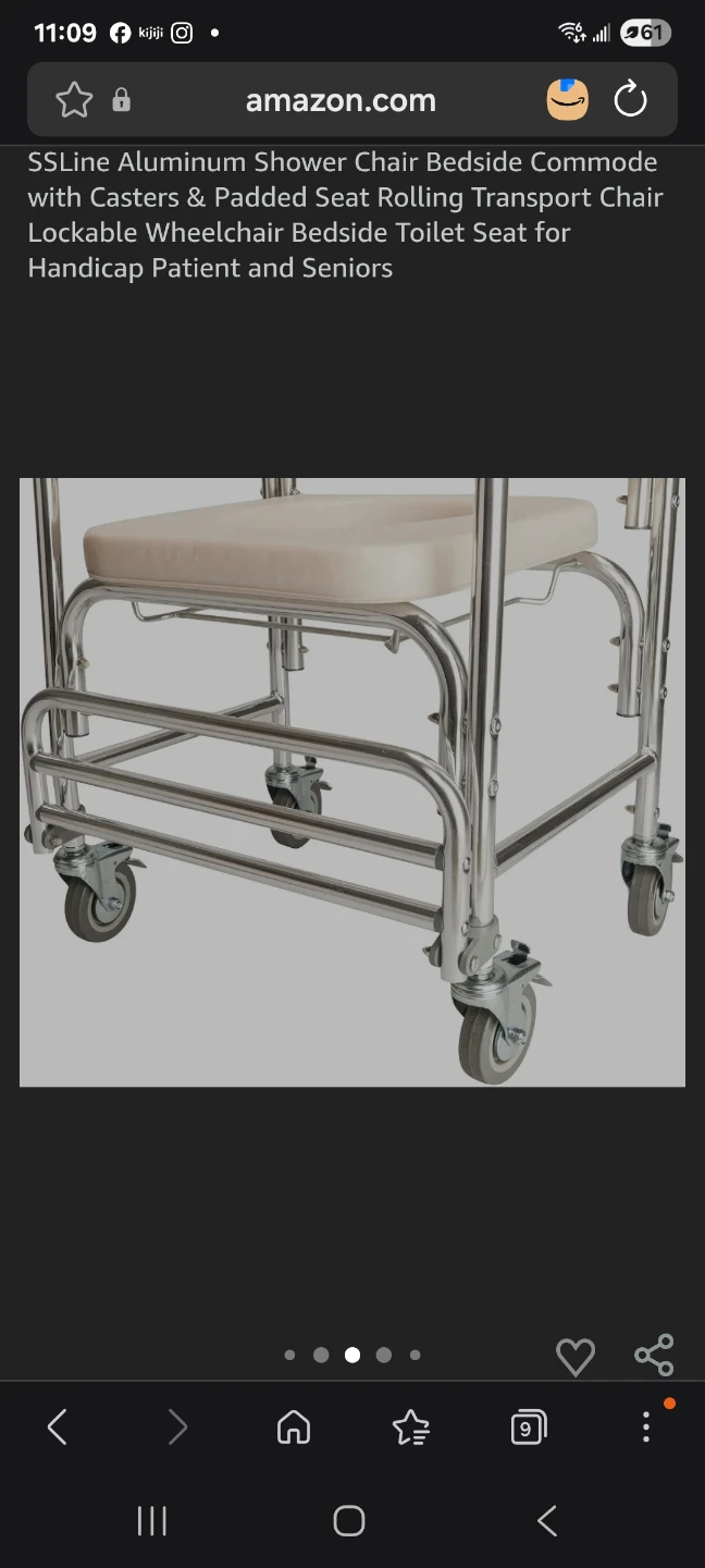 3 in 1 Shower Chair Bedside Commode New - photo 4