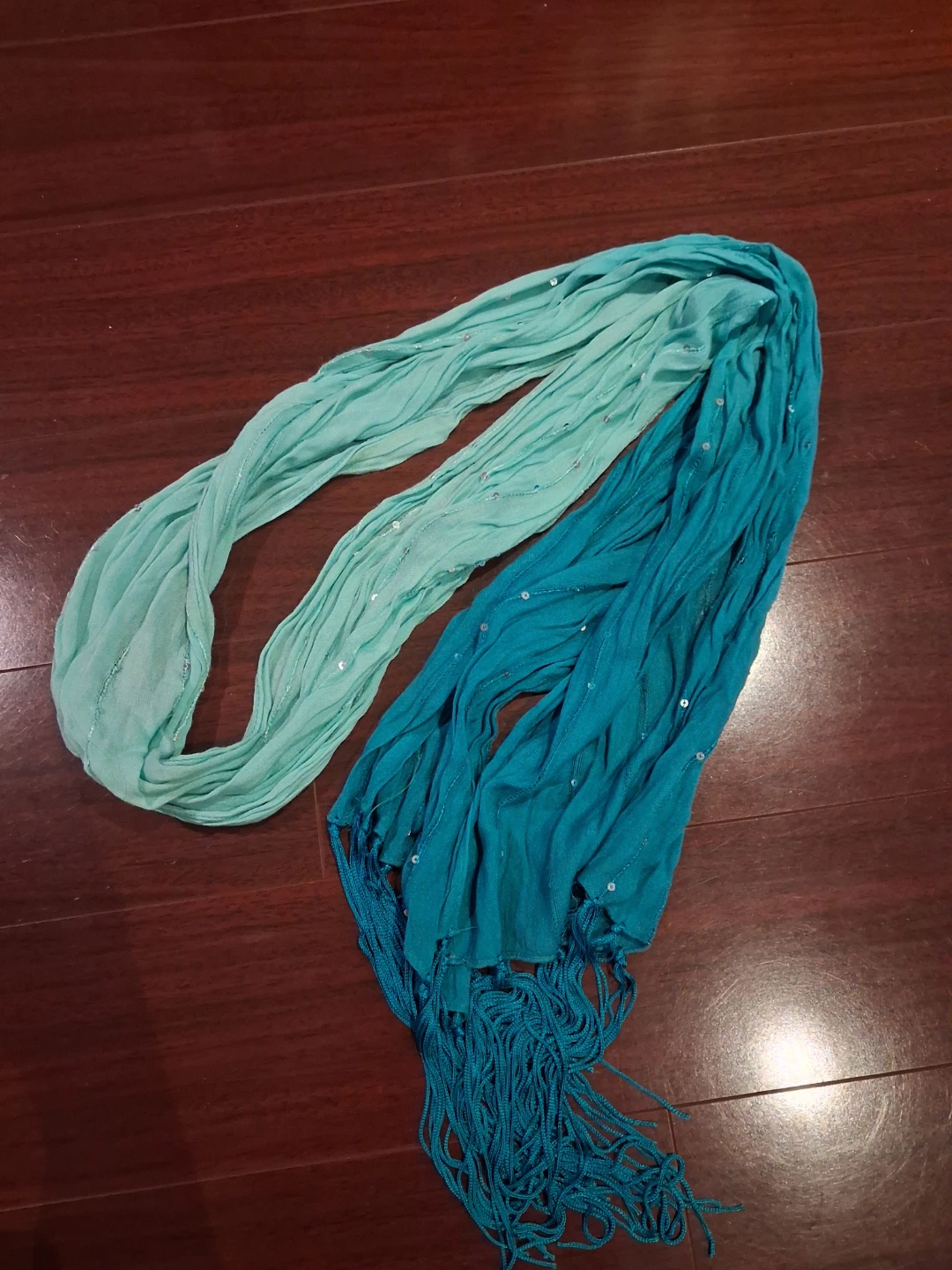 Blue Scarf with Sparkles