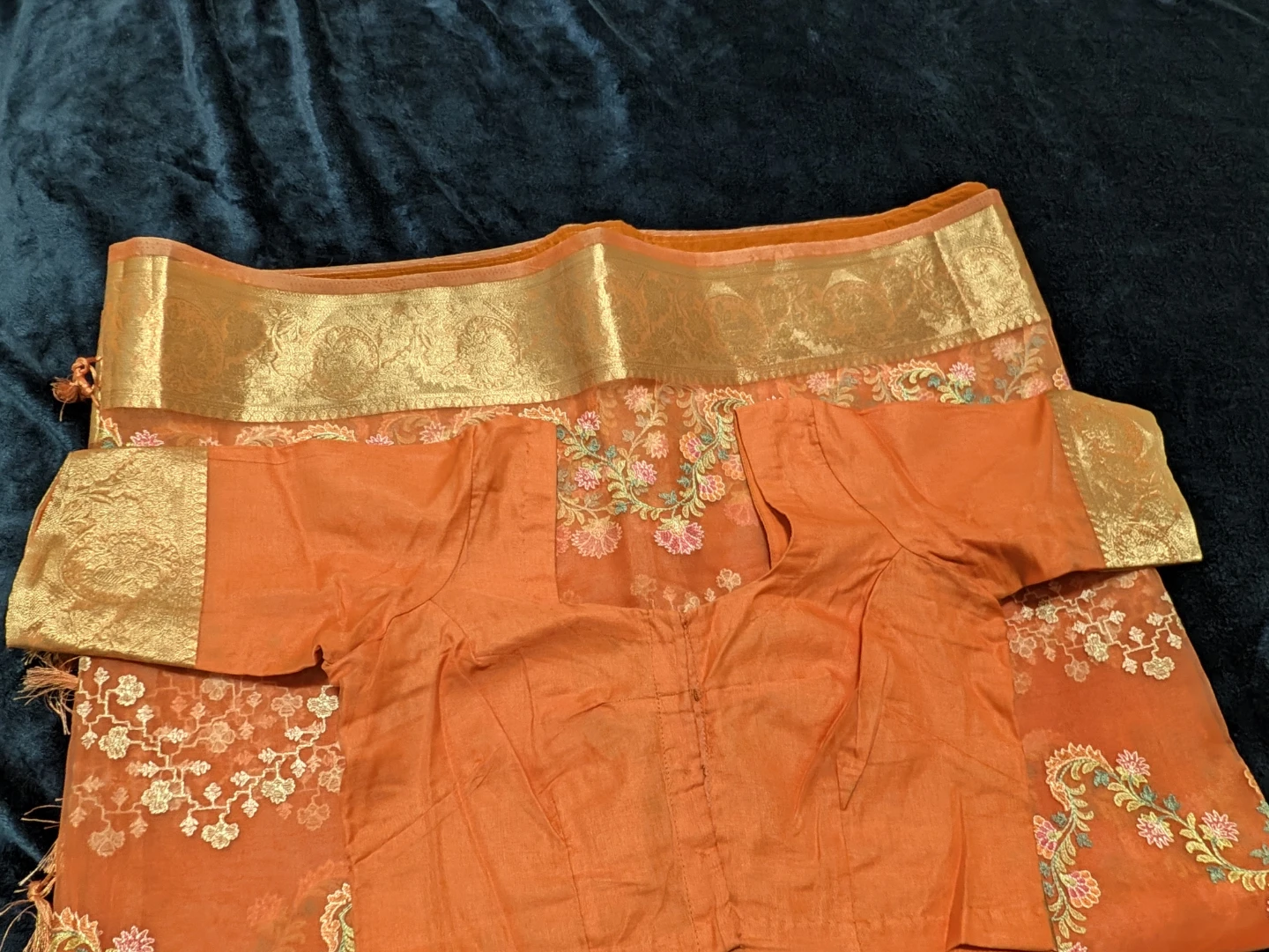 Organza silk Saree with Blouse Piece - photo 3