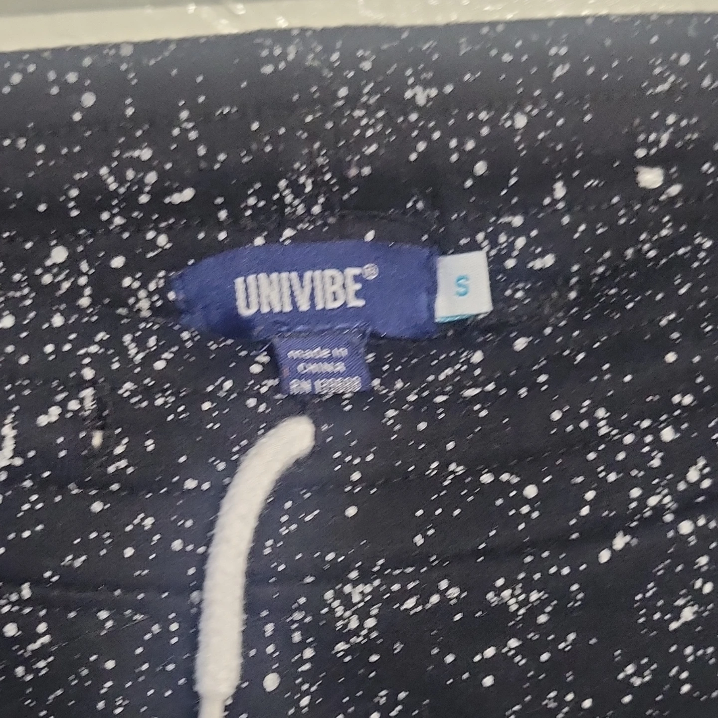UNIVIBE Black Splatter Print Athletic Shorts Size S - photo 3