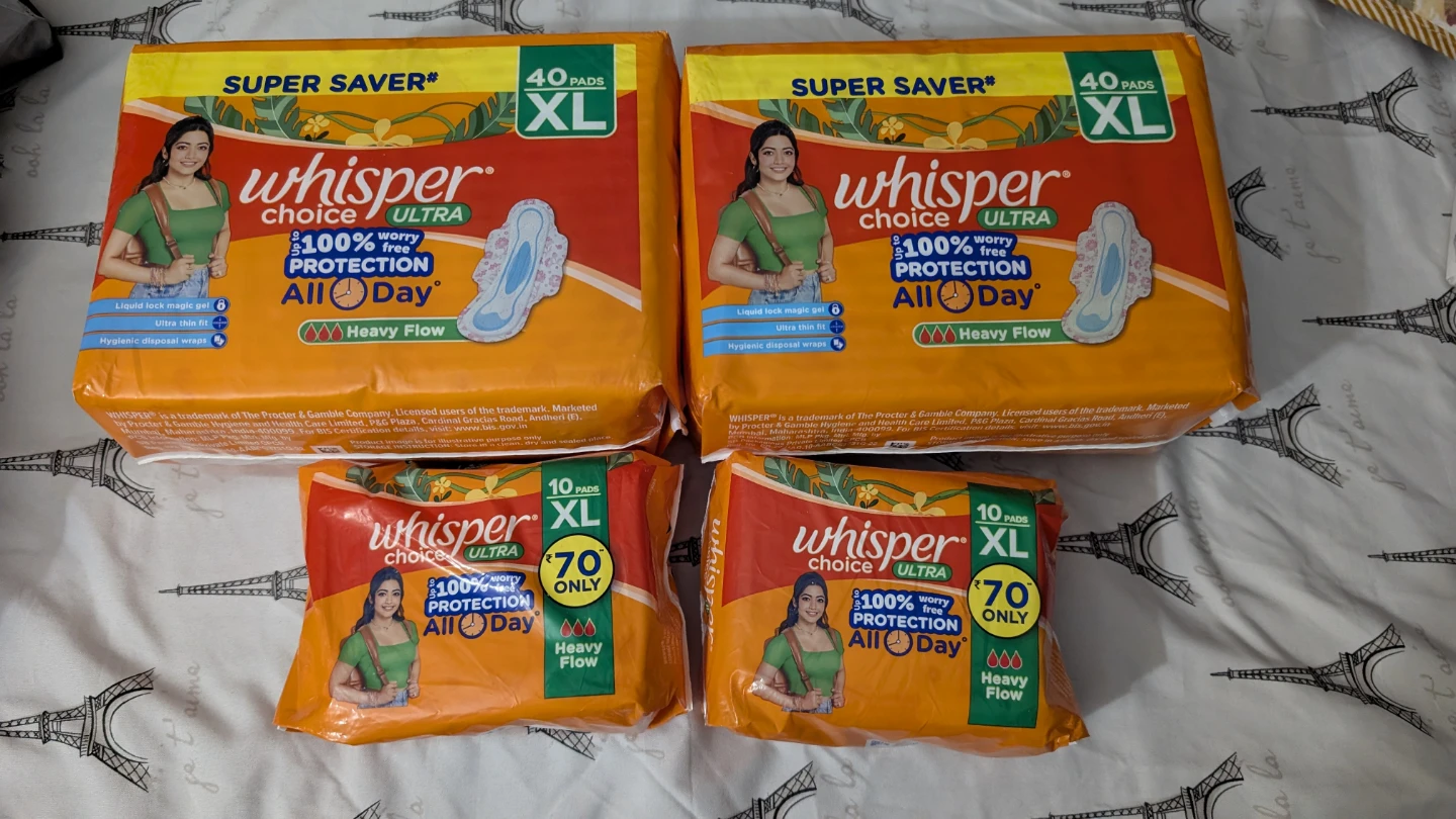 Whisper 100 pads