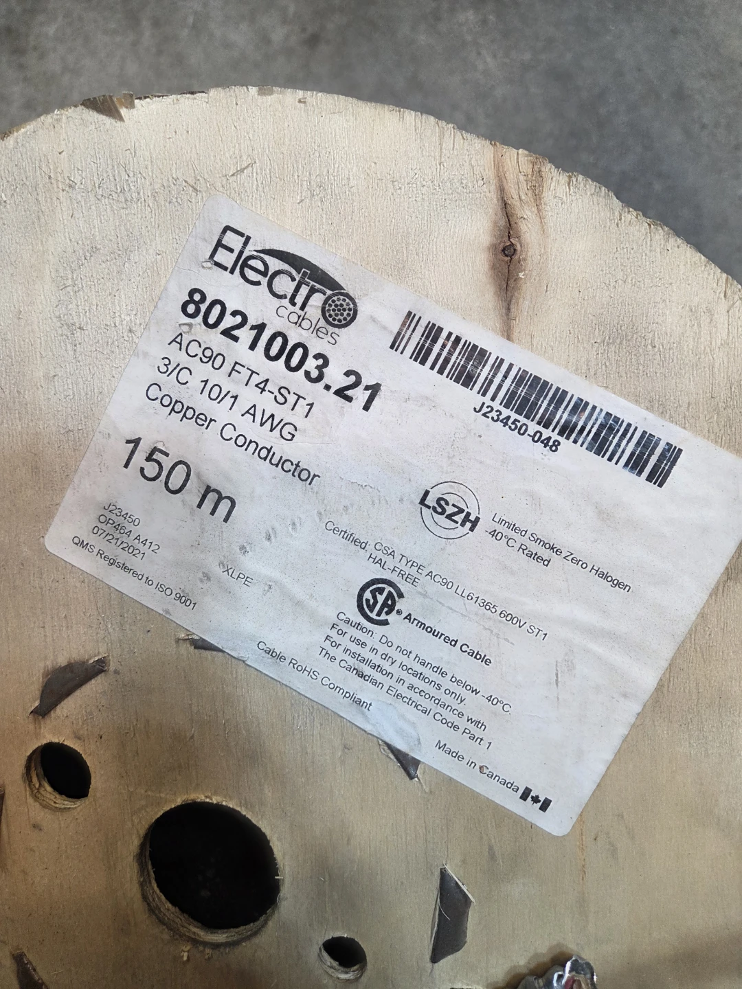 Electro Cables AC90 FT4-ST1 150m Copper Conductor Wire