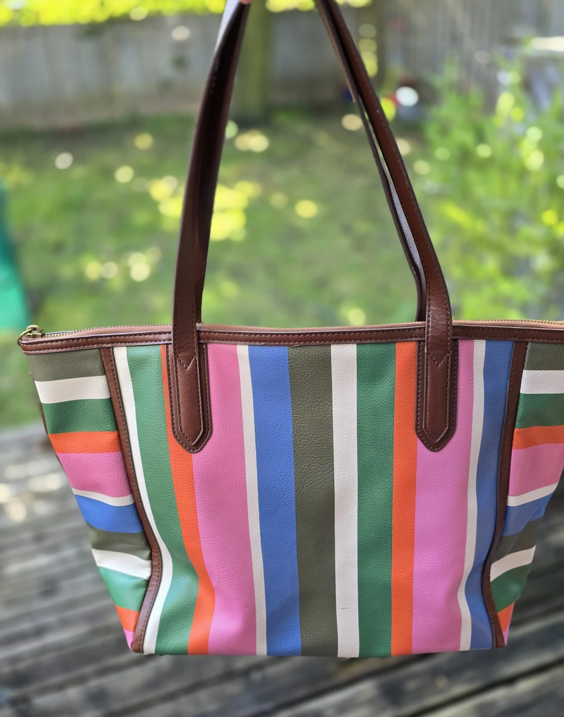 Fossil Striped Tote Bag - photo 3