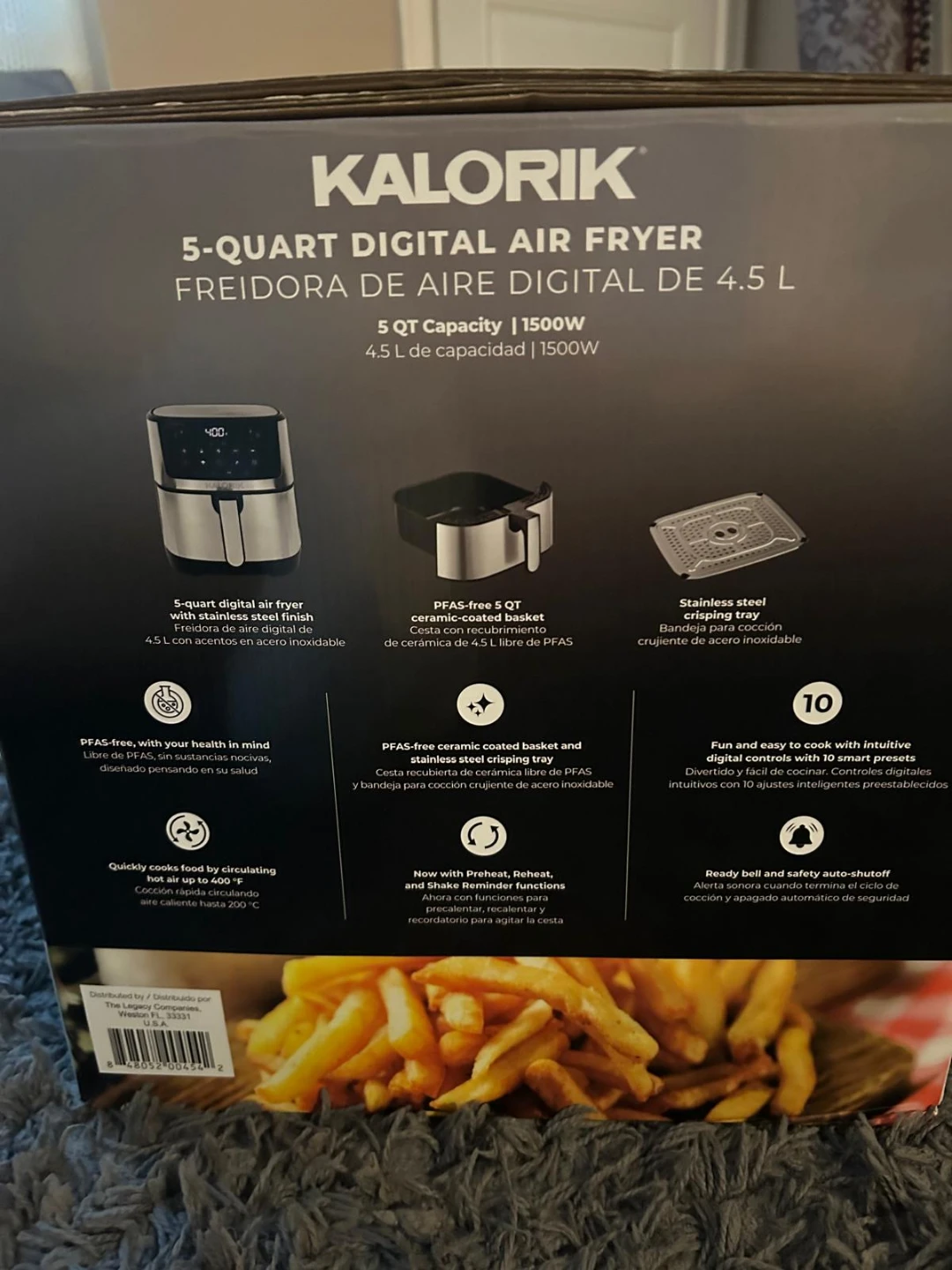 Kalorik 5-Quart Digital Air Fryer never used - photo 3