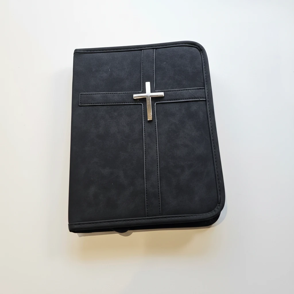 Bible Cover Case with Cross Accent