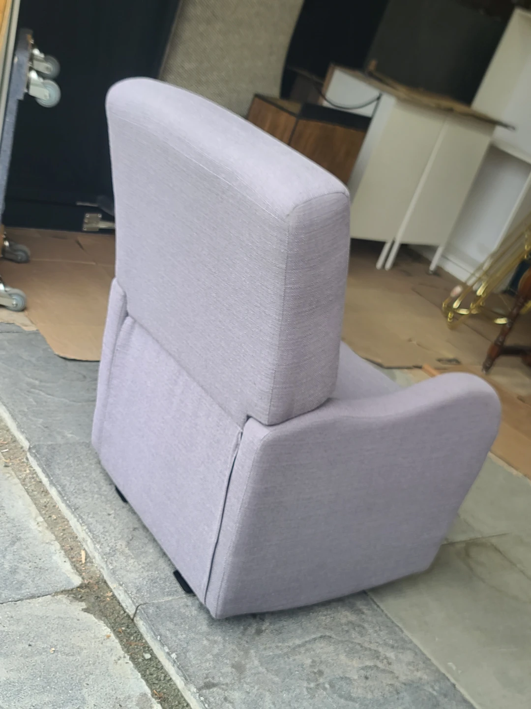 Modern Lavender Upholstered Glider Recliner - photo 5