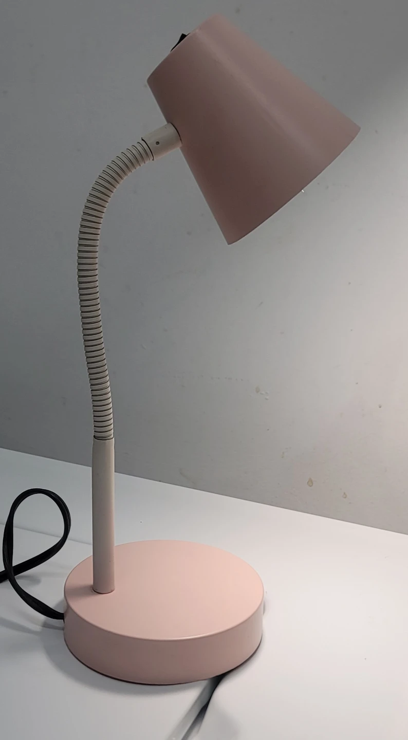 Pink Desk Lamp with Adjustable Neck