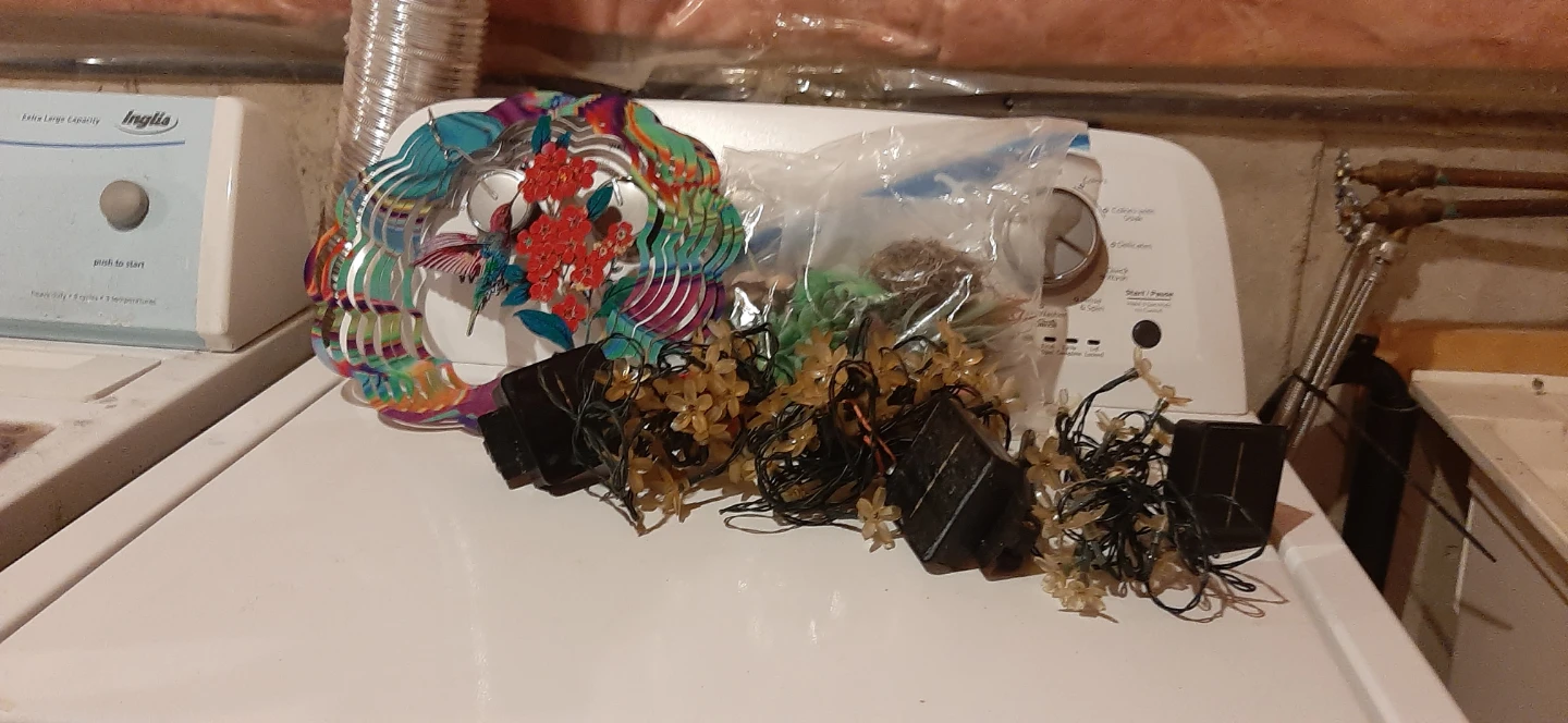 Garden Decor Set: Wind Spinner & String Lights