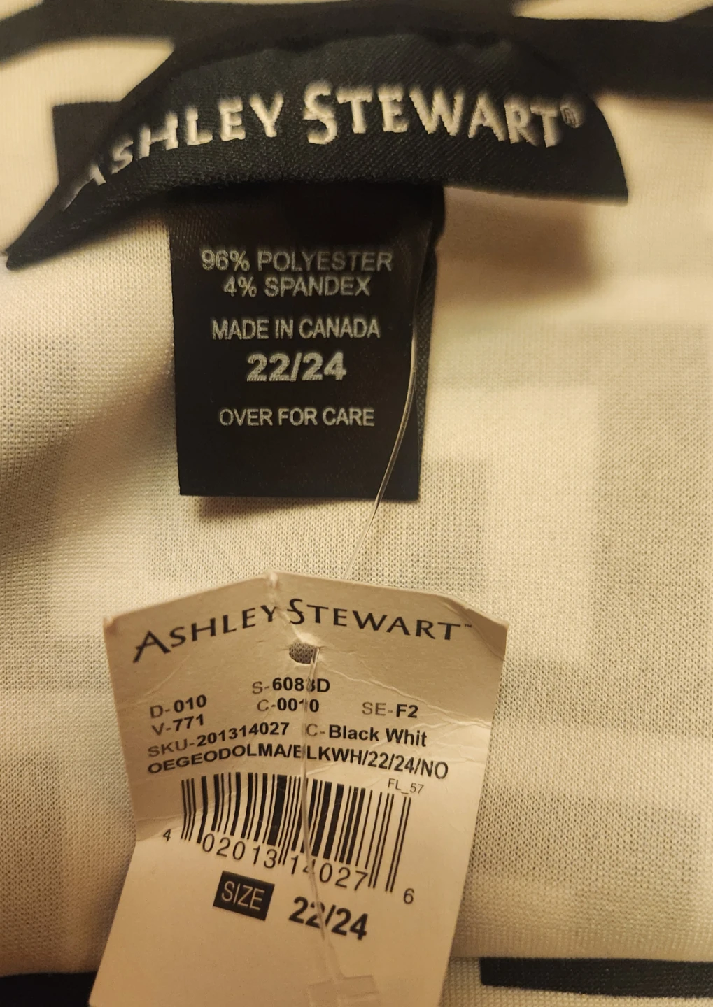 Ashley Stewart Black & White Geometric Print Dress Size 22/24 - photo 3