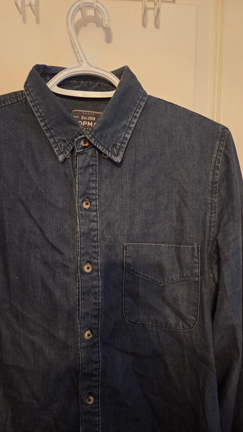 Topman Classic Fit Denim Shirt - Size S - photo 2