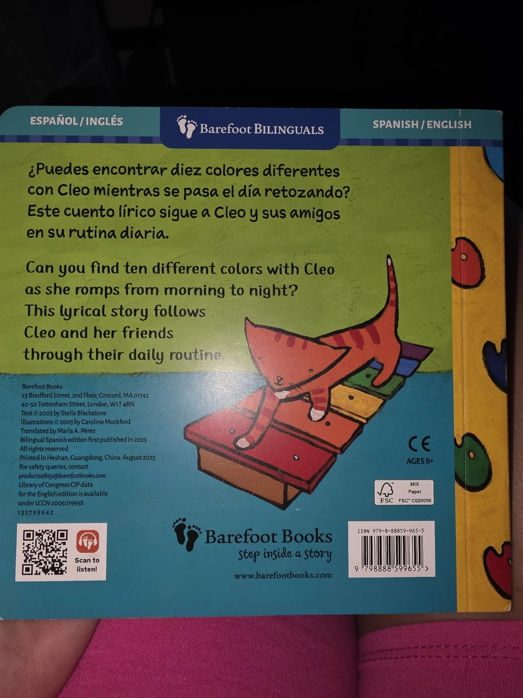 Barefoot Bilinguals Los Colores de Cleo / Cleo's Colors Book - photo 2