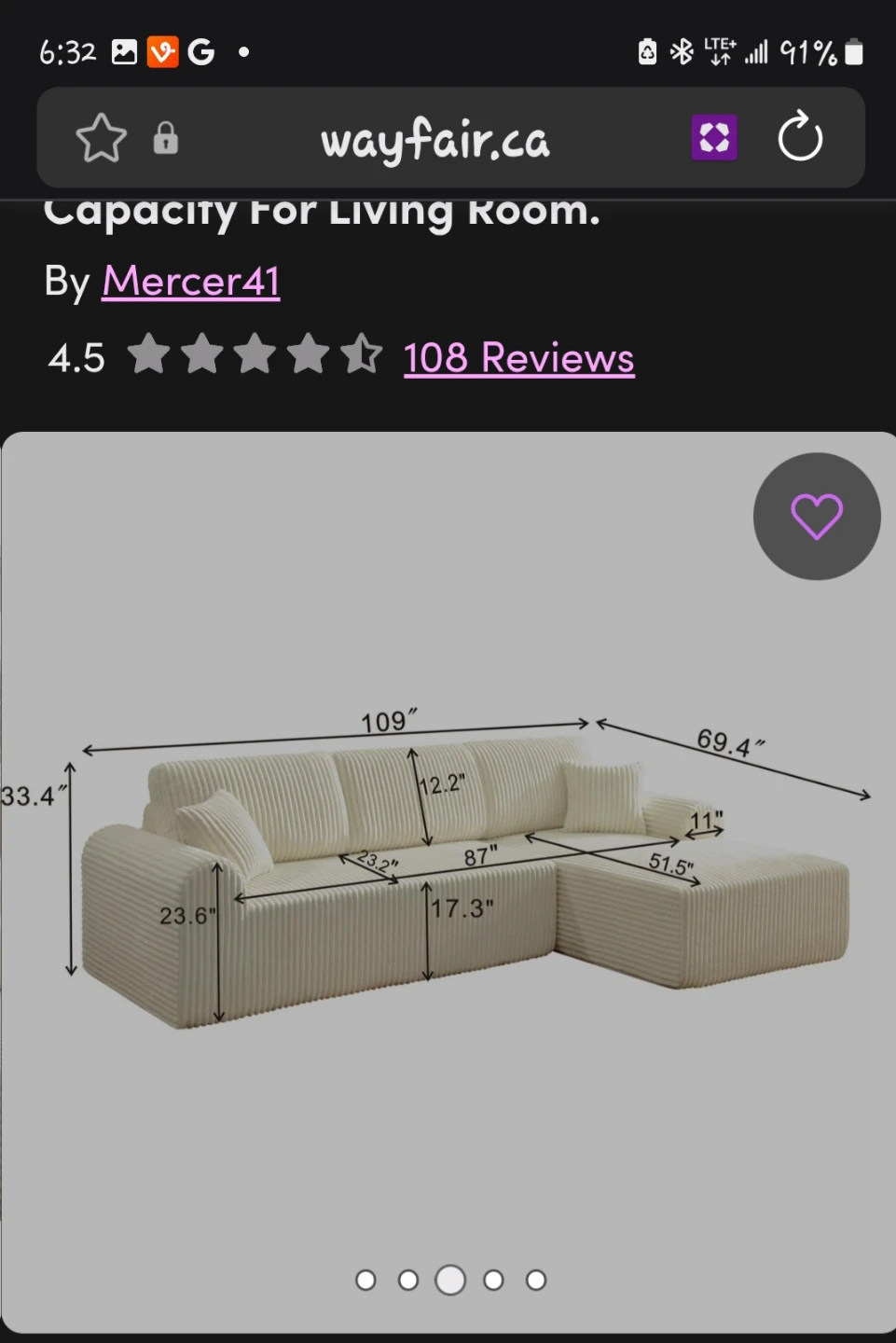 4 month old cloud boneless sectional - photo 3