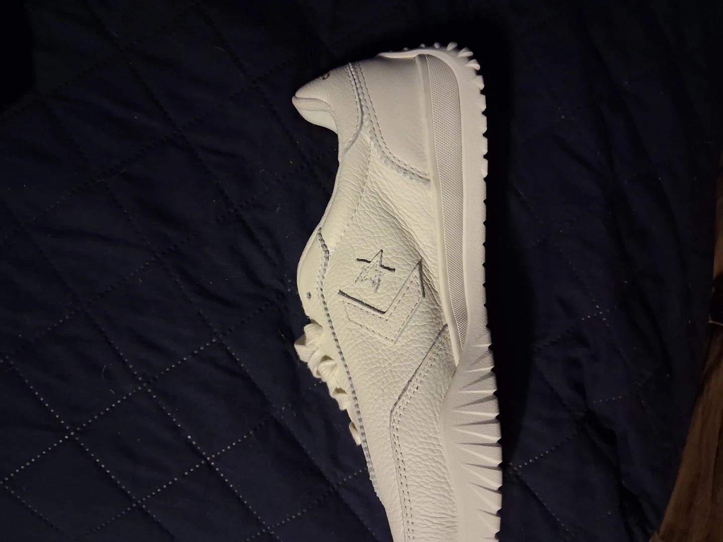 Converse All White Leather Sneakers
