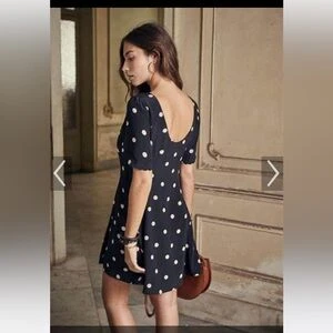 Sezane Polka dot short sleeve mini dress - photo 5