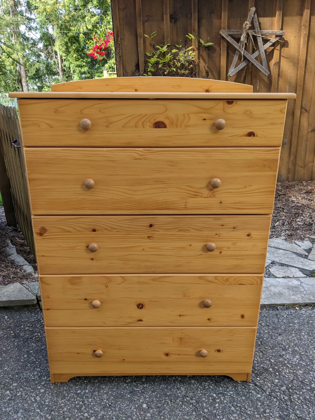 5 Drawer Tallboy Chest in Solid Pine