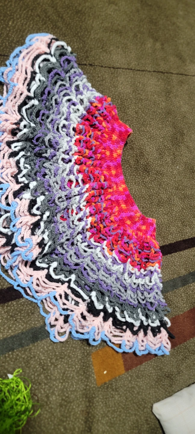 Crocheted Skirt with Colorful Pattern - photo 3