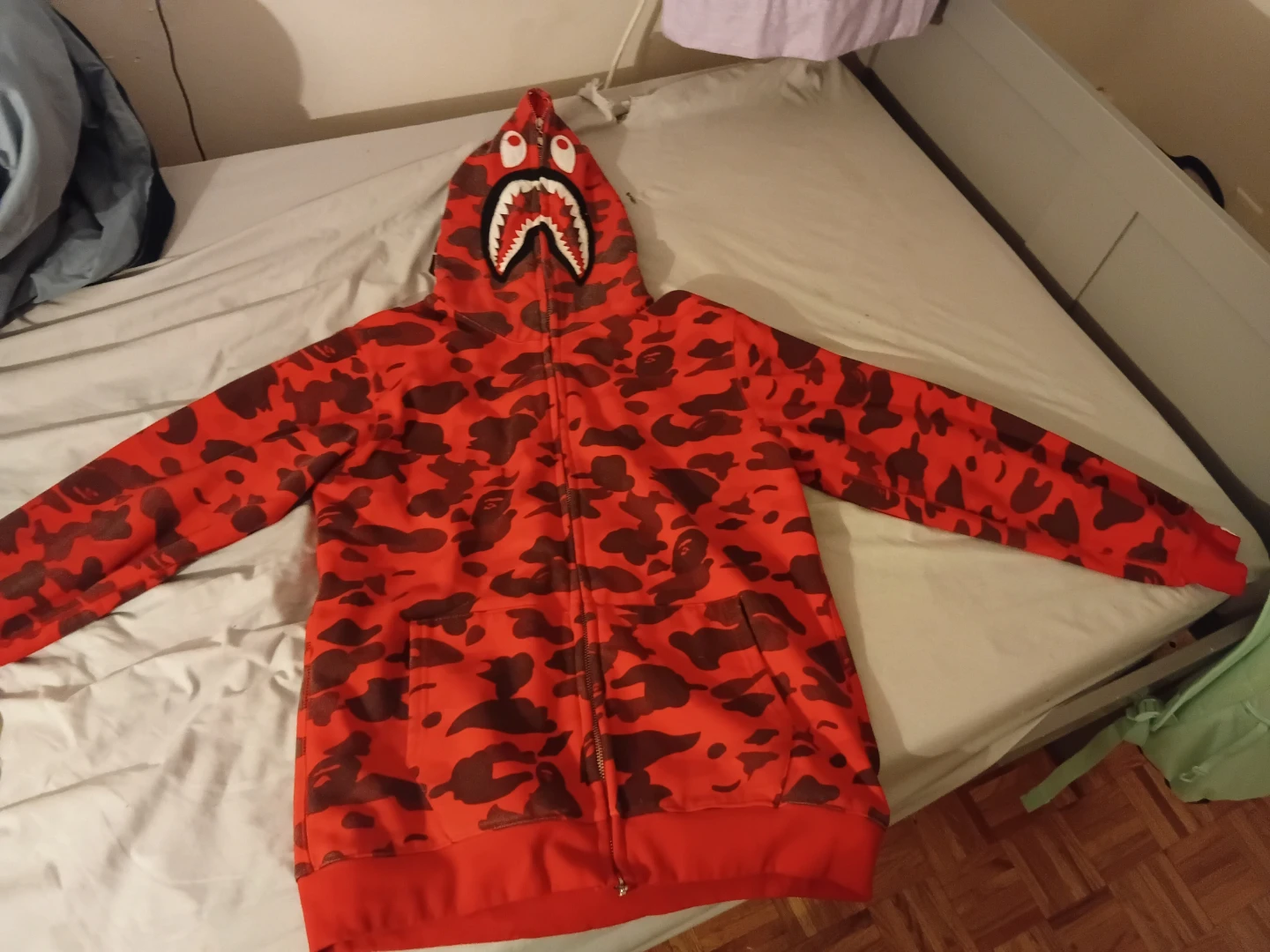 A Bathing Ape Full Zip Hoodie - Red Camo - photo 3