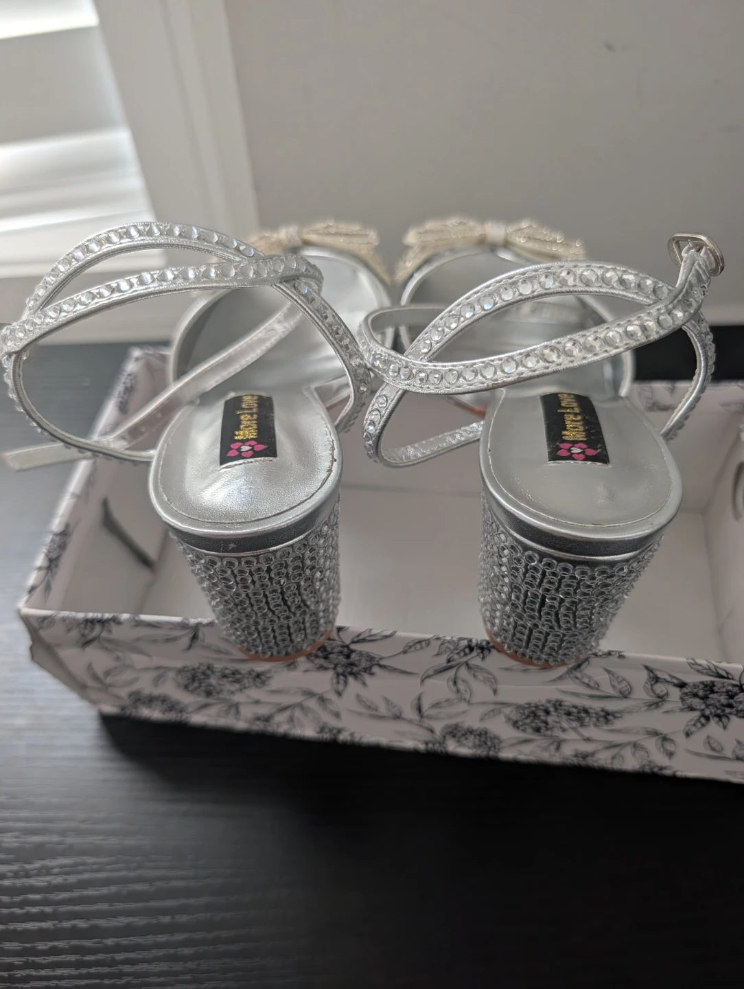More Love Silver Embellished Bow Heels - photo 3