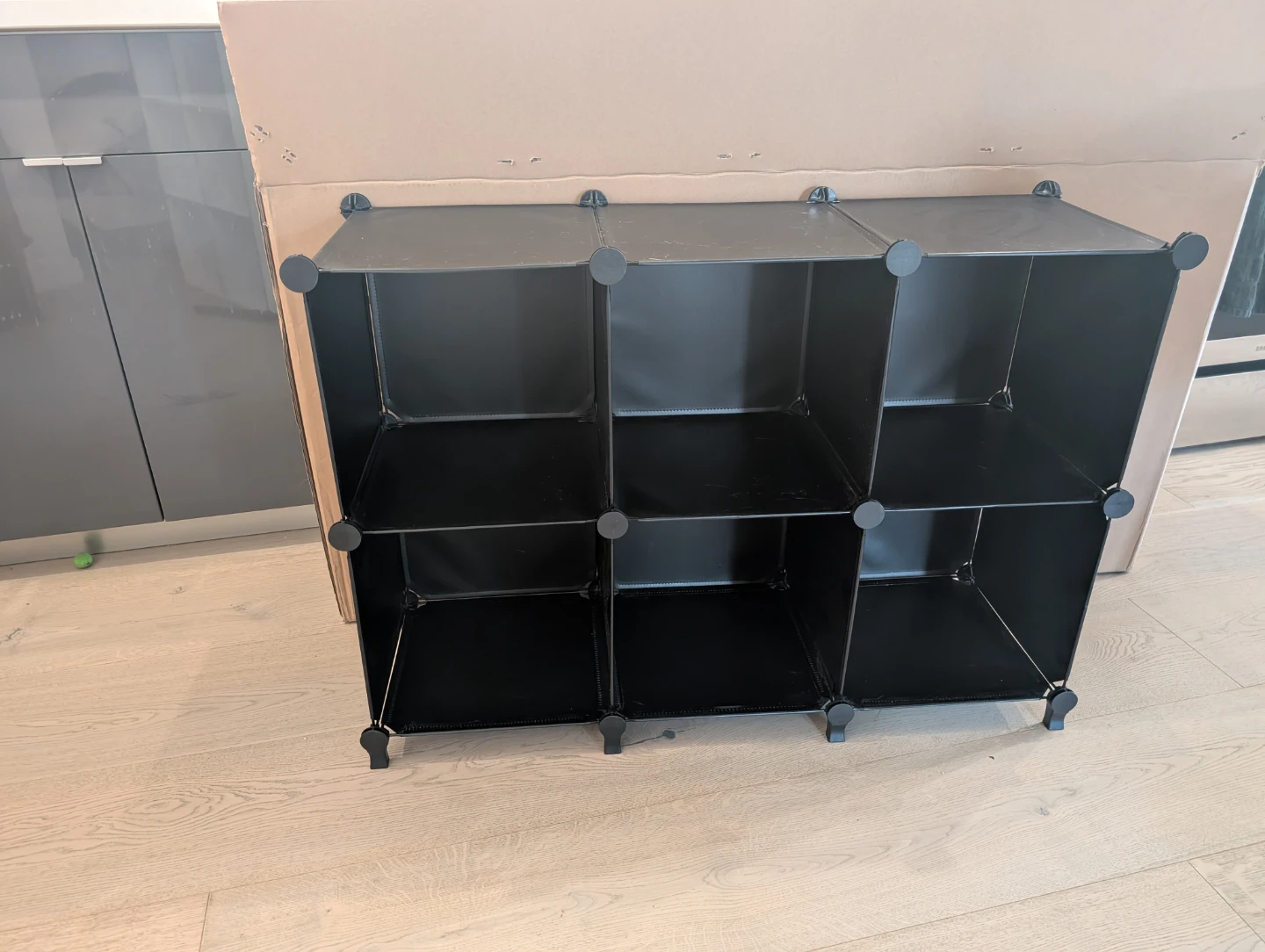 Black Cube Storage Shelf