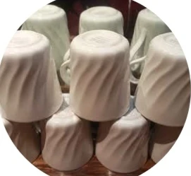 Set of 7 ceramic espresso cups