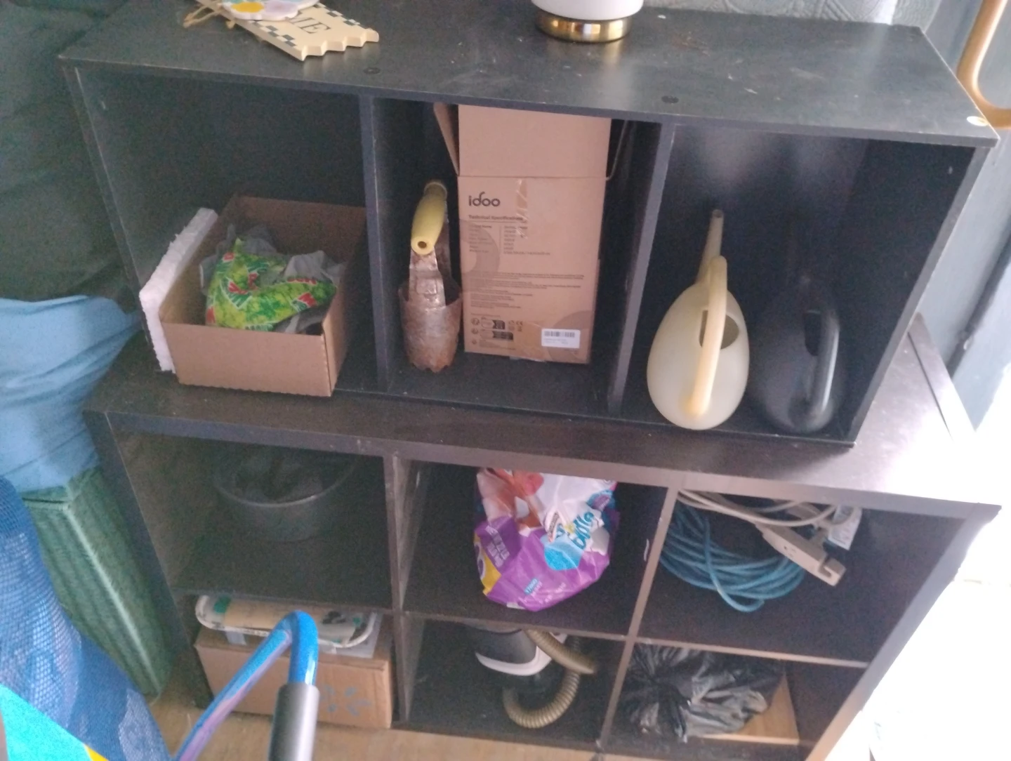 Black 2x4 Cube Storage Organizer Shelf