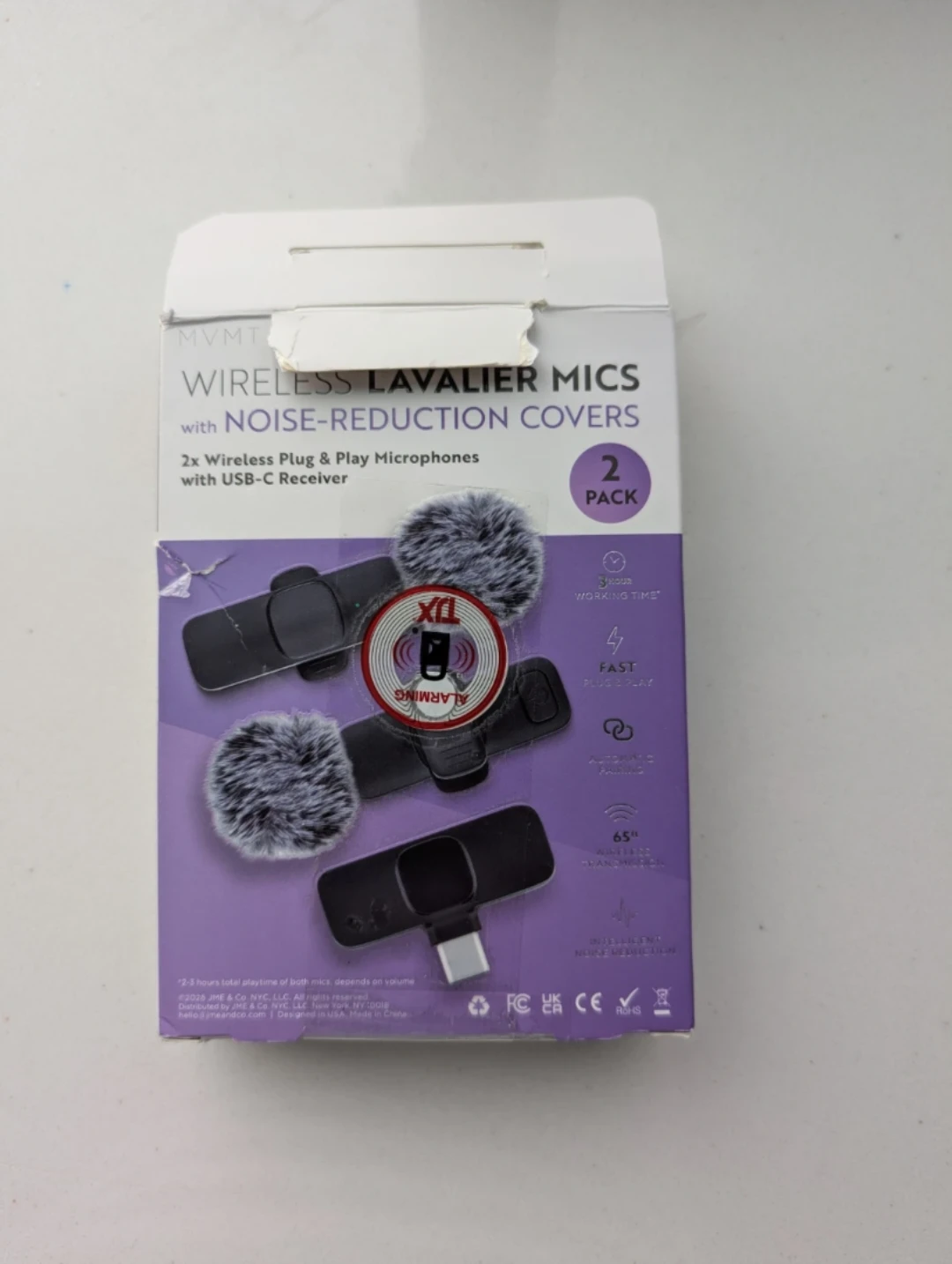 MVMT Wireless Lavalier Mics with Noise-Reduction Covers (2 Pack) - photo 4