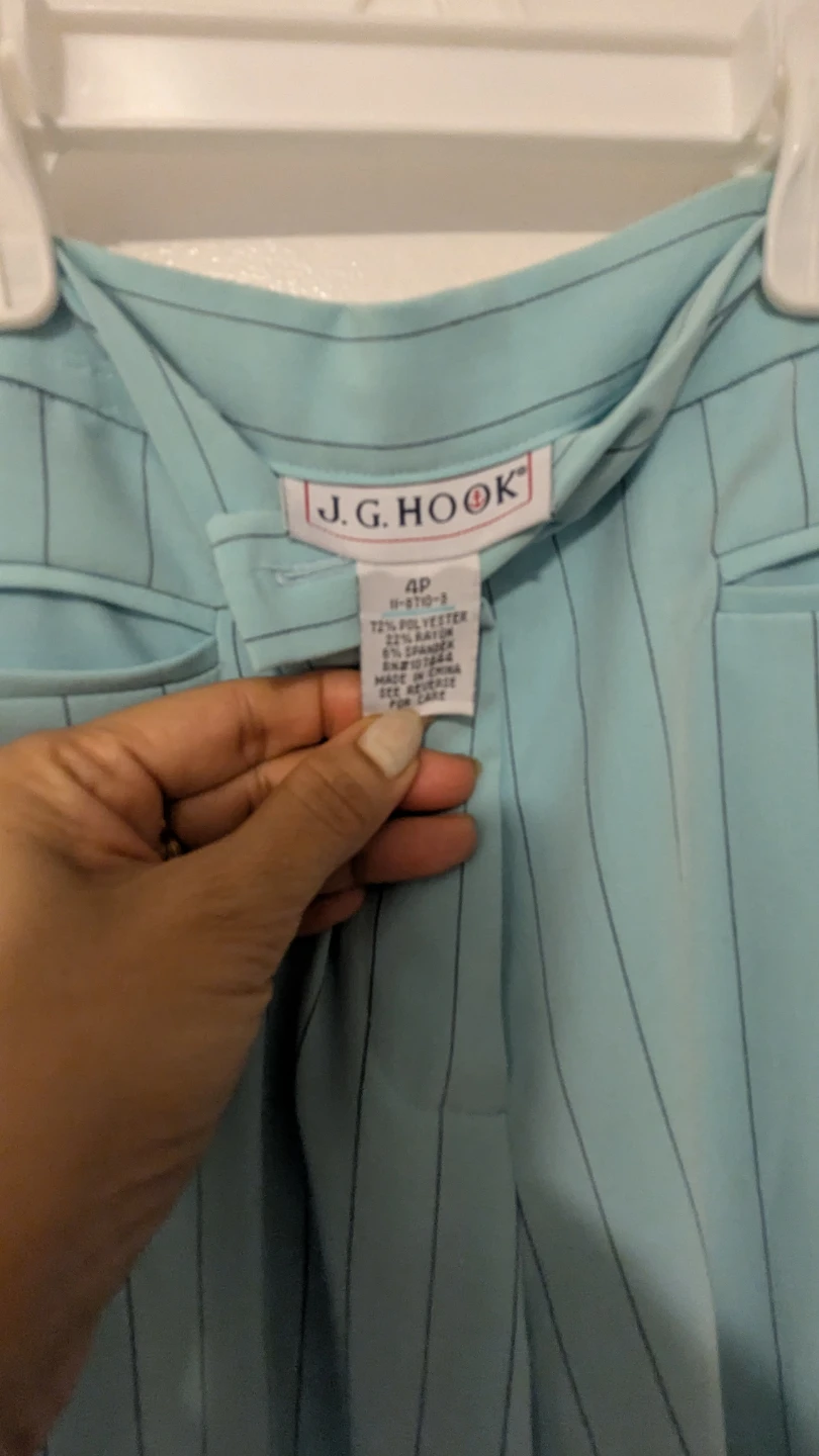 J. G. Hook Pinstripe Light Blue Dress Pants - photo 2