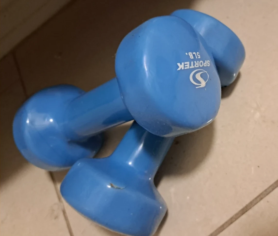 Sportek Blue Dumbbells - 5 lbs