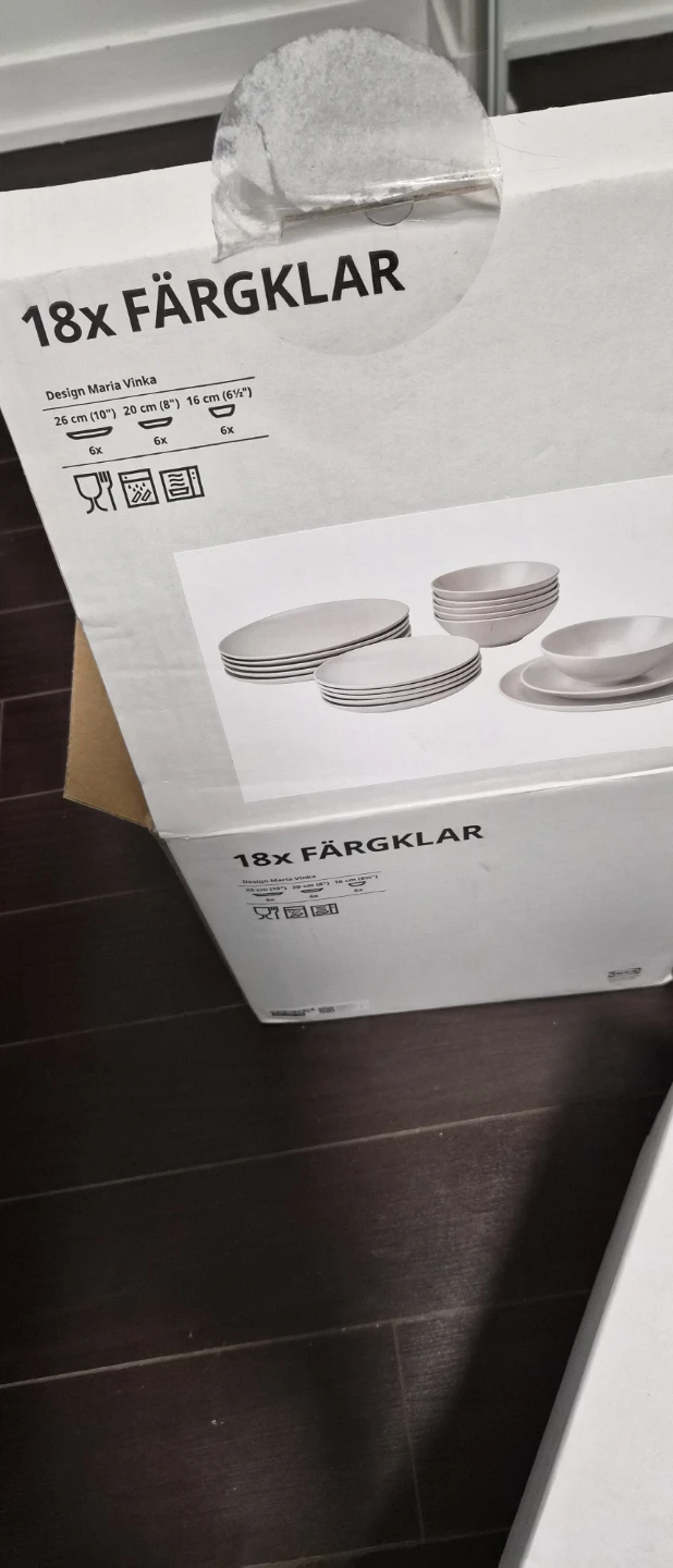 IKEA FÄRGKLAR 18-piece dinnerware set, new in box - photo 2