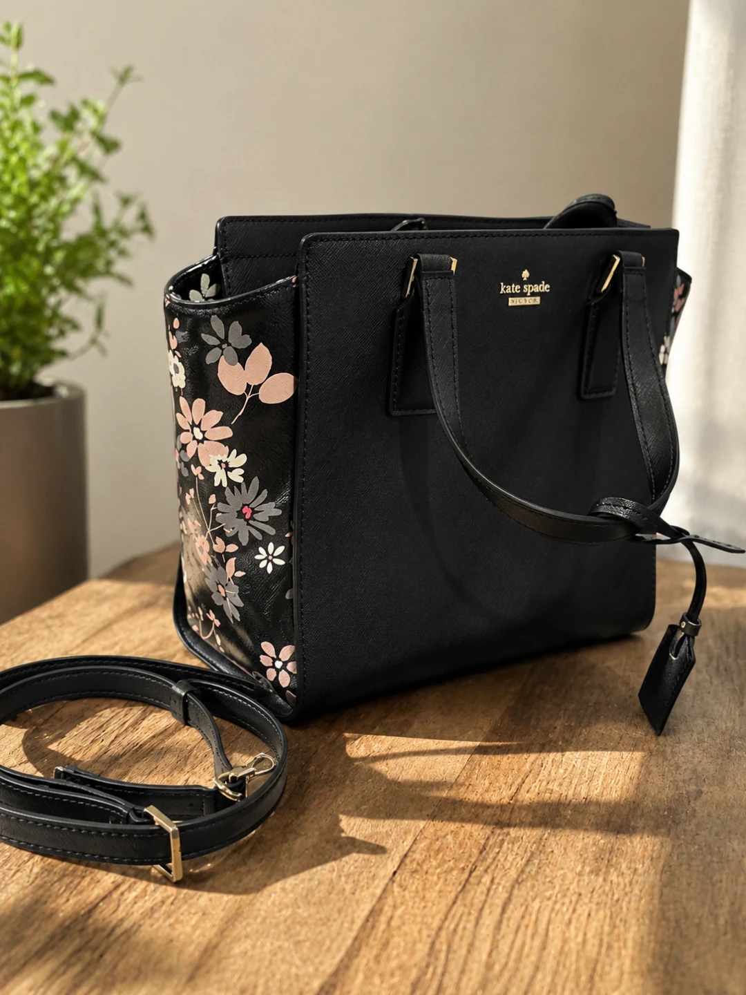 Kate Spade Blue Floral Satchel Purse