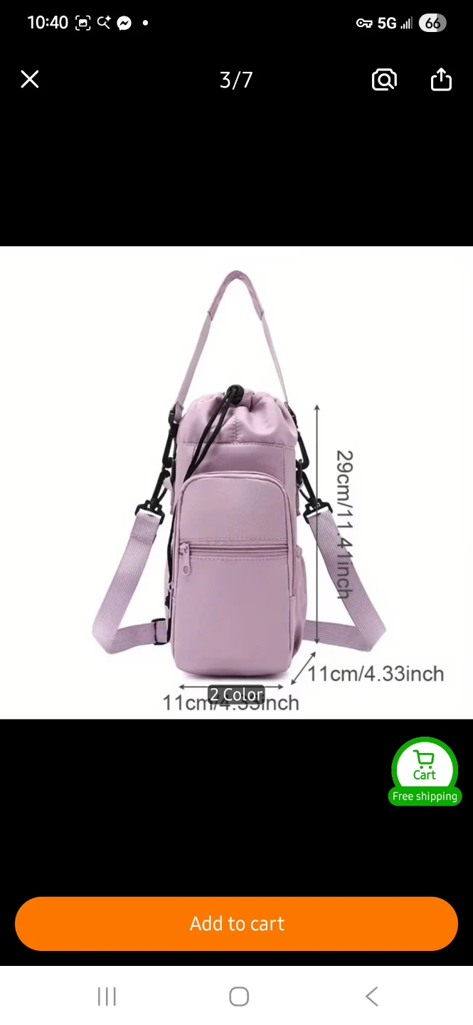Black Crossbody Bag with Zipper Pocket - photo 2