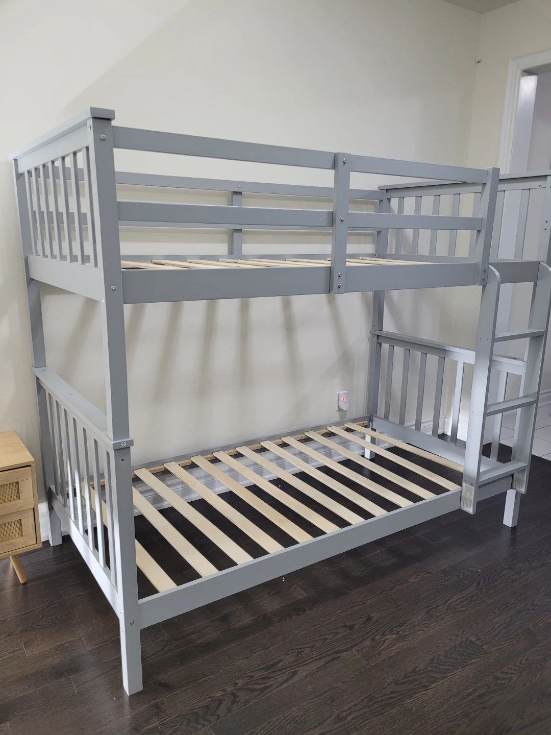 Grey Wooden Bunk Bed Frame