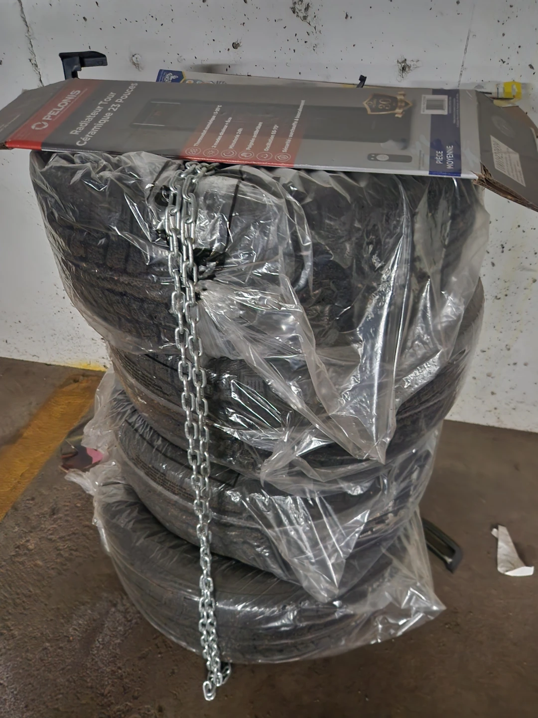 Four pairs of vehicle tires