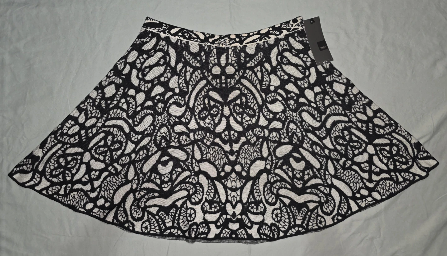 Mossimo Black & White Patterned Skirt - XL - photo 5