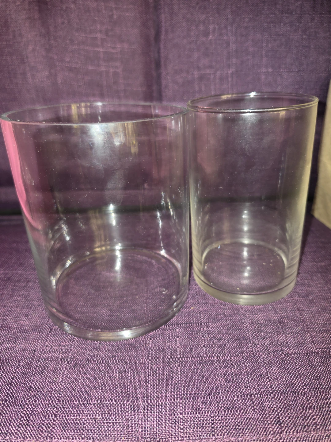 Set of 2 Glass Vases
